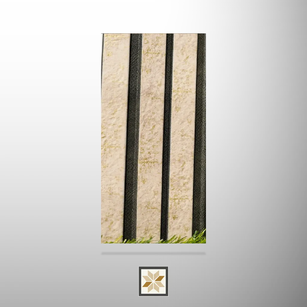 8x0.1 feet | 18 mm Cream Marble louvers (suitable for Bedroom, Feature Wall, Living Room, Office) | LV-22477
