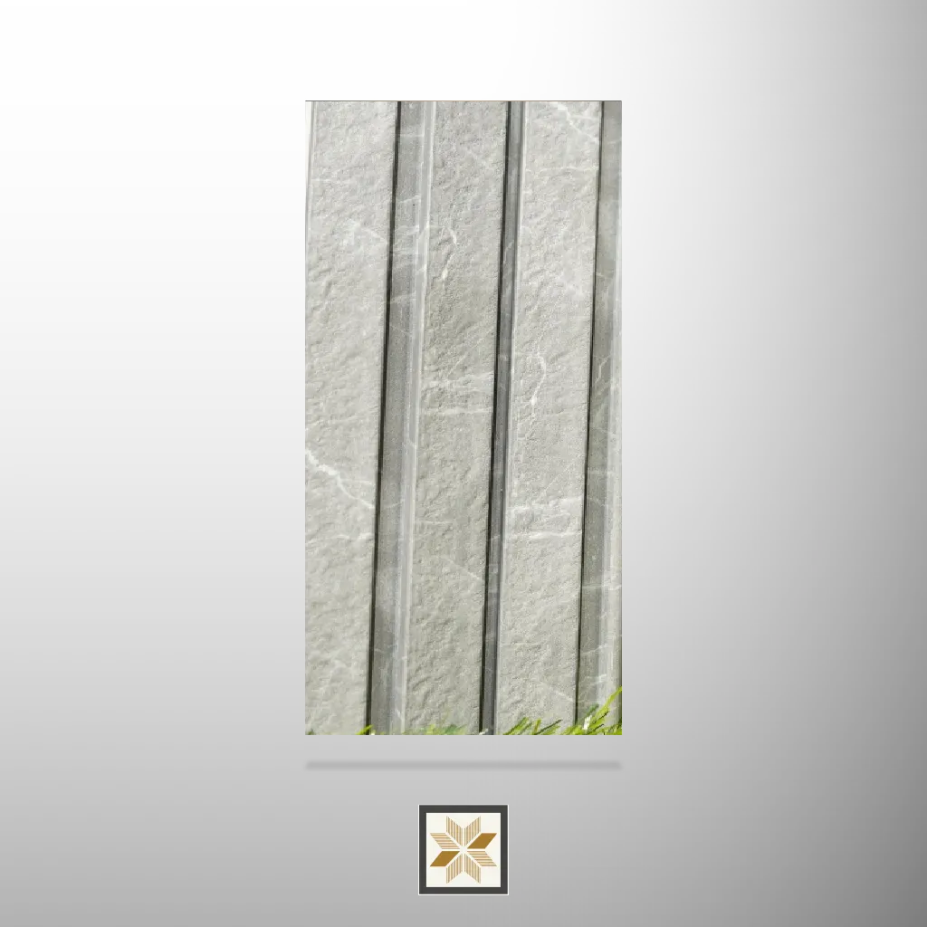8x0.1 feet | 18 mm Silver Marble louvers (suitable for Bedroom, Feature Wall, Living Room, Office) | LV-22478