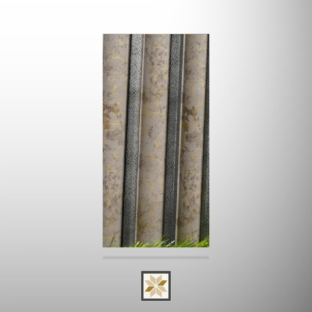 8x0.1 feet | 20 mm Multi Colour Metallic louvers (suitable for Bedroom, Feature Wall, Living Room, Office) | LV-22482