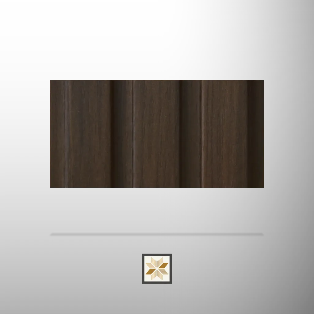 8x0.41 feet | 18 mm Brown Wood louvers (suitable for Bedroom, Feature Wall, Living Room, Office, TV Cabinet) | LV-22489