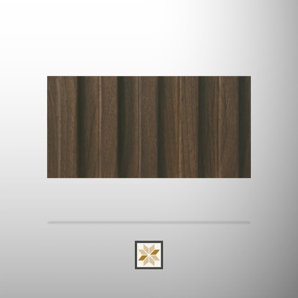 8x0.41 feet | 18 mm Brown Wood louvers (suitable for Bedroom, Feature Wall, Living Room, Office, TV Cabinet) | LV-22495