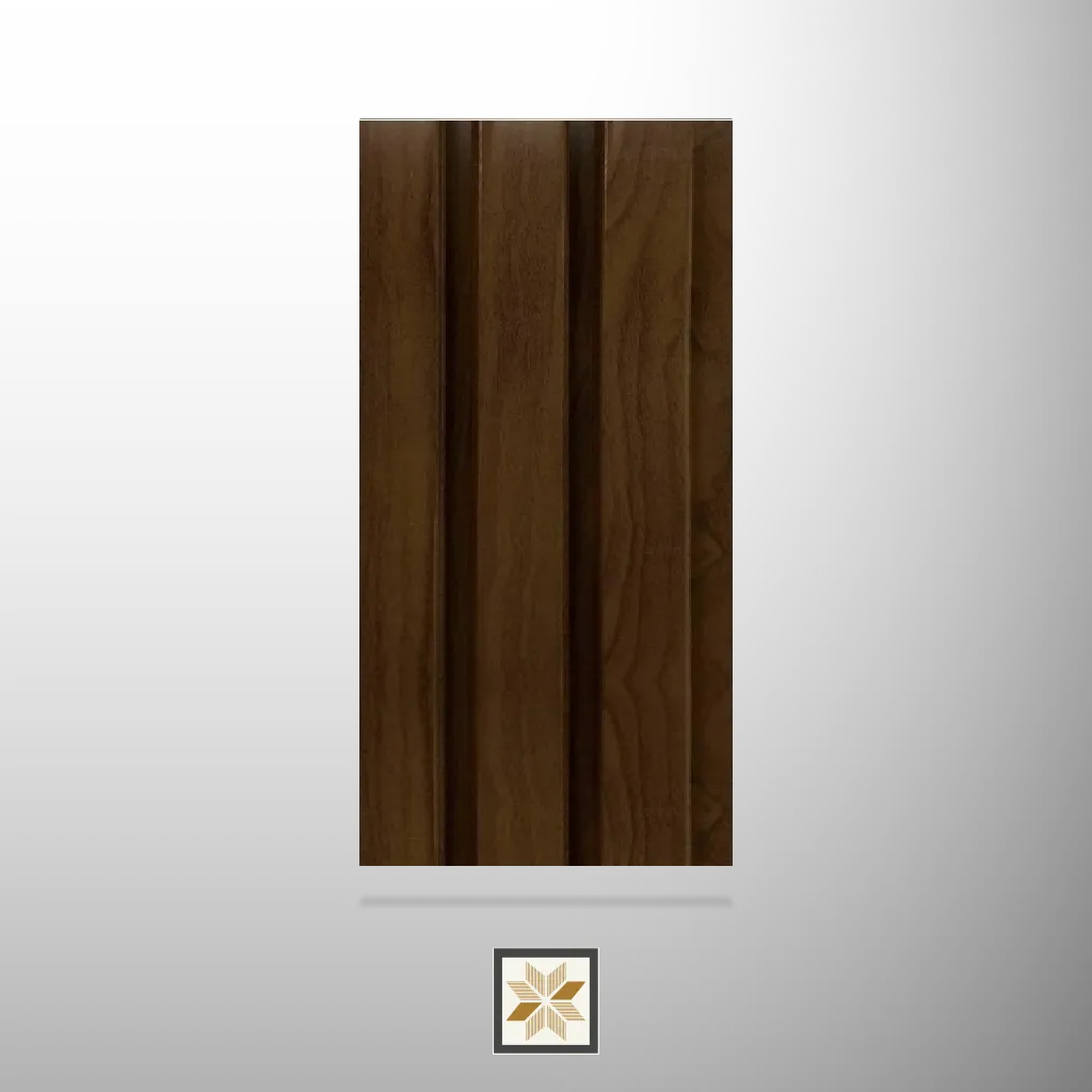 8x0.41 feet | 12 mm Brown Wood louvers (suitable for Bedroom, Hotel, Living Room, Office, Restaurant) | LV-22502