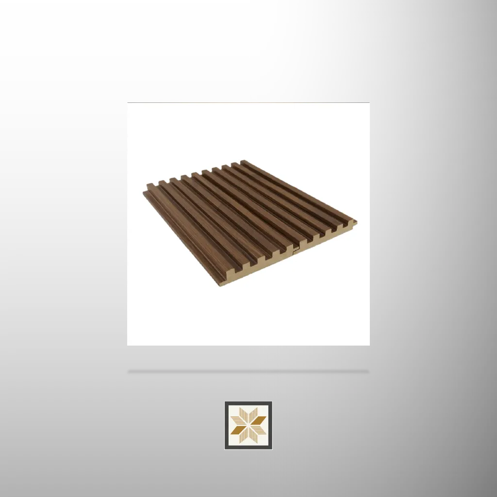9x0.39 feet | 18 mm Brown Wood louvers (suitable for Bedroom, Living Room, Office) | LV-22669-F