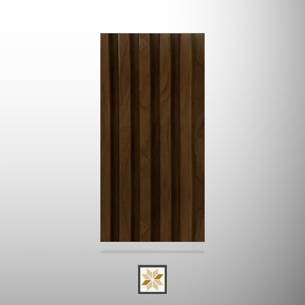 8x0.41 feet | 12 mm Brown Wood louvers (suitable for Bedroom, Hotel, Living Room, Office, Restaurant) | LV-22519