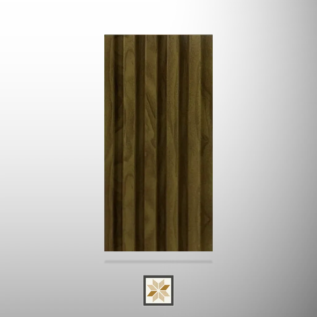 8x0.41 feet | 12 mm Brown Wood louvers (suitable for Bedroom, Hotel, Living Room, Office, Restaurant) | LV-22536