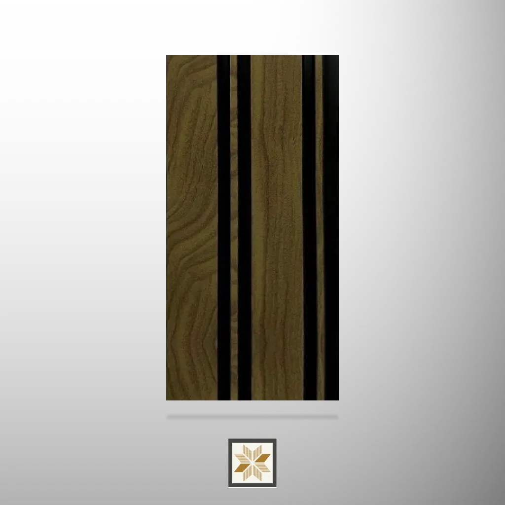 8x0.41 feet | 12 mm Brown Wood louvers (suitable for Bedroom, Hotel, Living Room, Office, Restaurant) | LV-22587