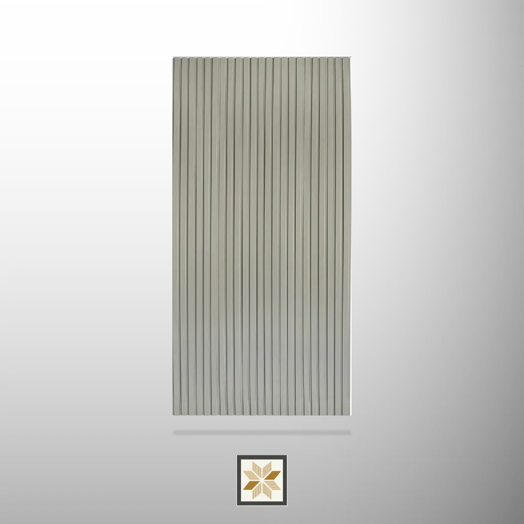 9x0.39 feet | 18 mm Grey Patterned louvers (suitable for Bedroom, Living Room, Office, Retail) | LV-22631