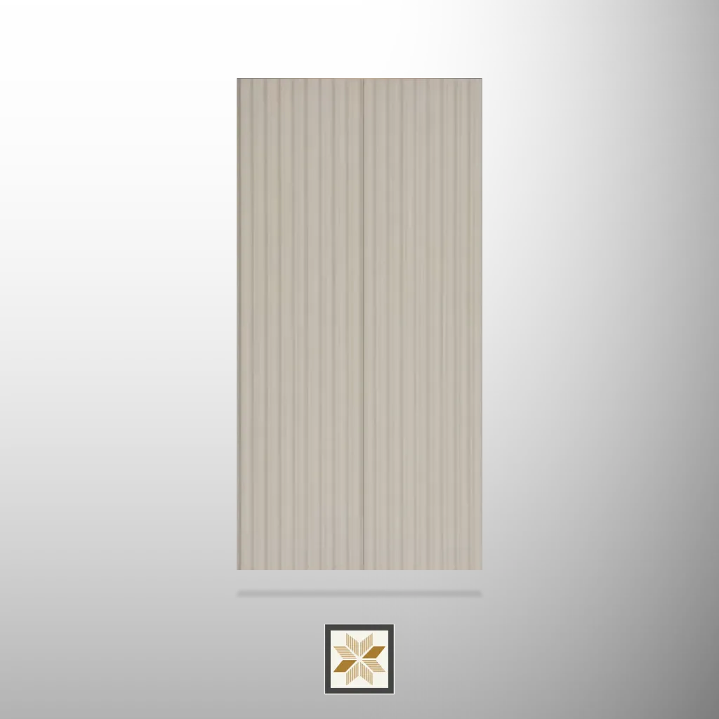 8x0.39 feet | 12 mm Grey Wood louvers (suitable for Bedroom, Living Room, Office, Retail) | LV-22633