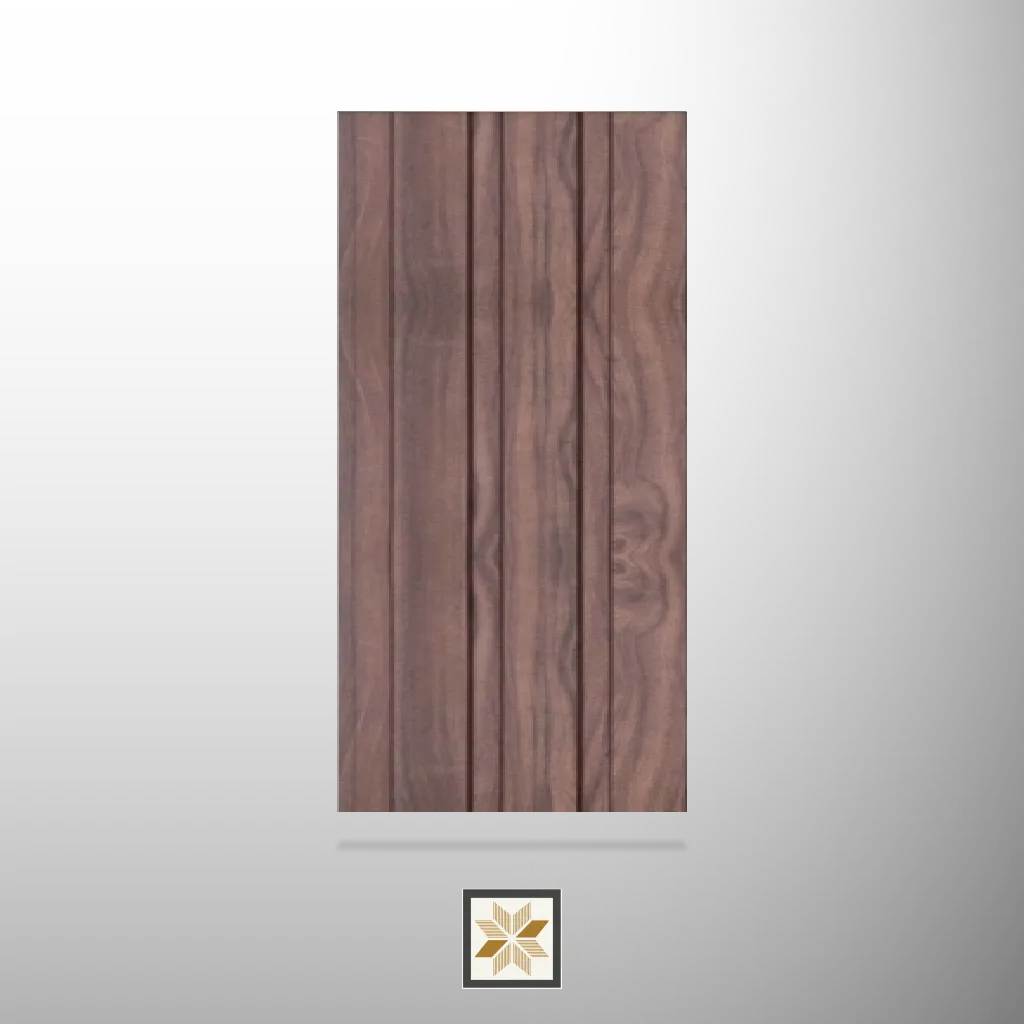 8x0.41 feet | 12 mm Brown Wood louvers (suitable for Bedroom, Hotel, Kitchen, Living Room, Office, Restaurant) | LV-22659