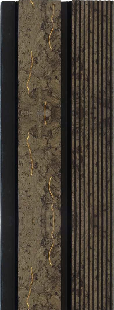 8x0.41 feet | 12 mm Brown Stone louvers (suitable for Bedroom, Hotel, Kitchen, Living Room, Office, Restaurant) | LV-22823