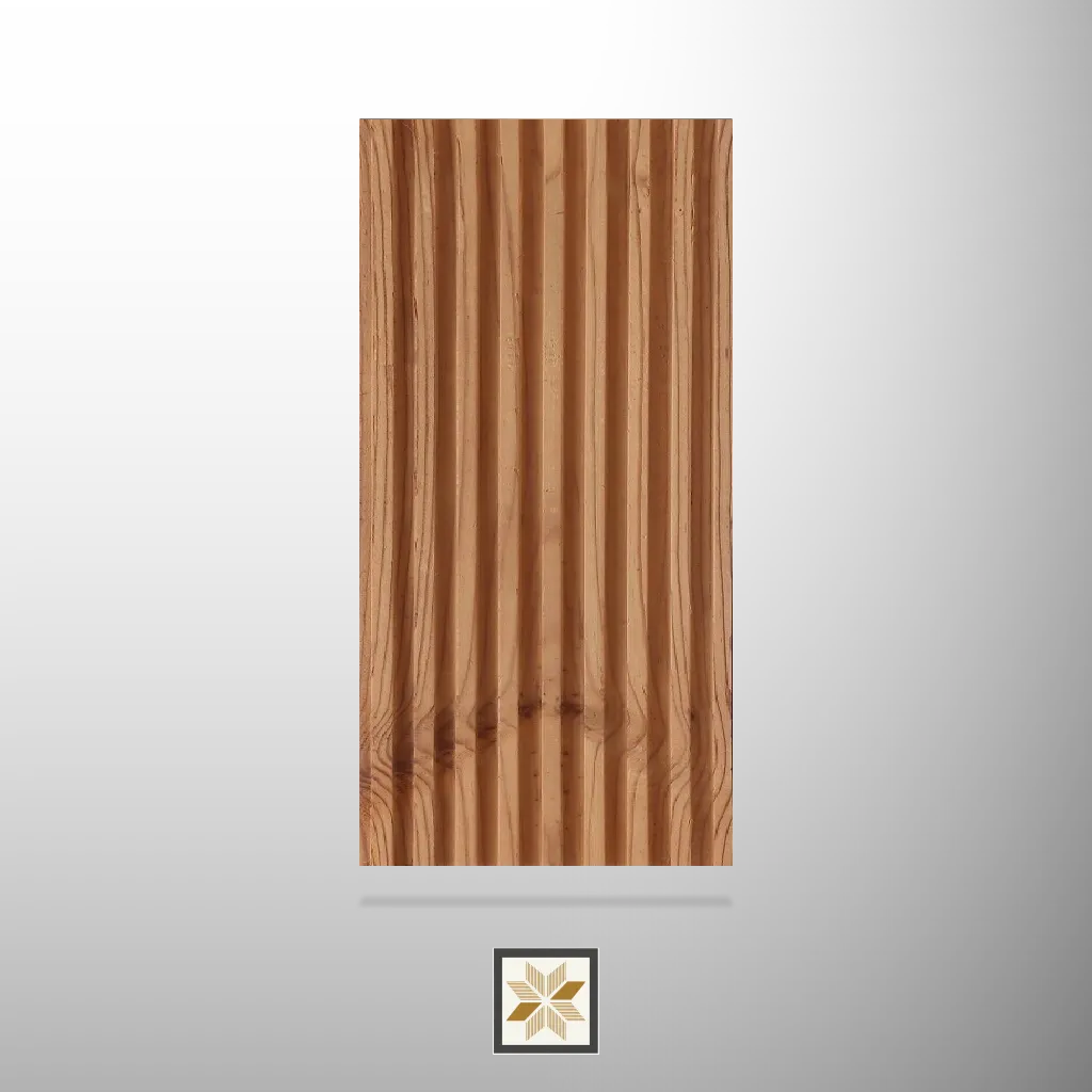 8x0.41 feet | 12 mm Brown Wood louvers (suitable for Bedroom, Hotel, Kitchen, Living Room, Office, Restaurant) | LV-23298-B