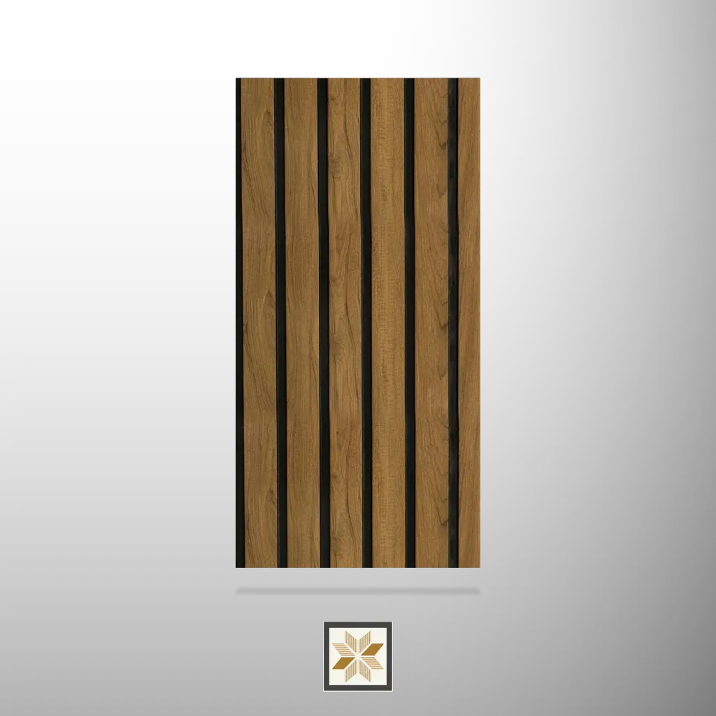 8x1 feet | 6 mm Brown Wood louvers (suitable for Bedroom, Hotel, Living Room, Office, Restaurant, TV Cabinet) | LV-22849