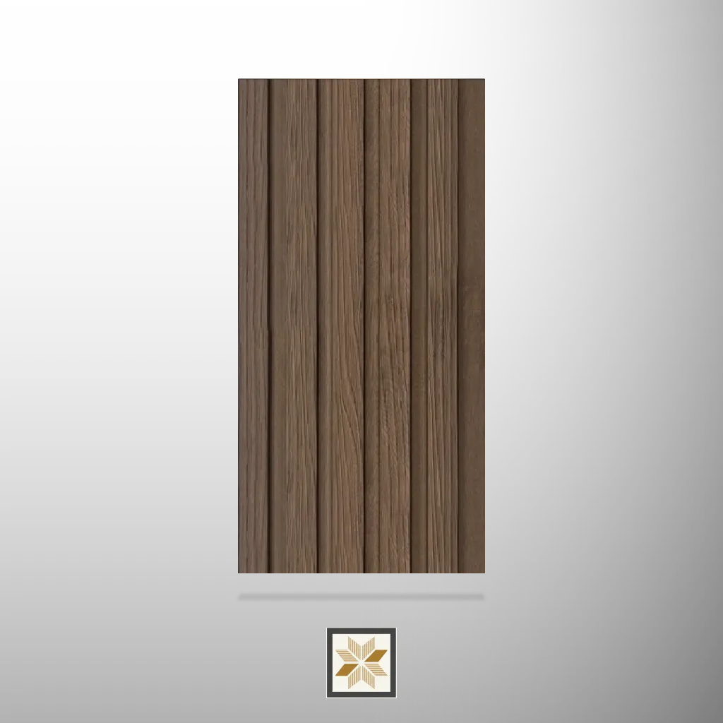 8x0.41 feet | 12 mm Brown Wood louvers (suitable for Bathroom, Bedroom, Hotel, Kitchen, Living Room, Office, Restaurant, TV Cabinet, Wardrobe) | LV-22893-C