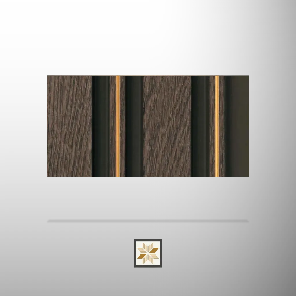 8x0.41 feet | 12 mm Brown Wood louvers (suitable for Bathroom, Bedroom, Hotel, Kitchen, Living Room, Office, Restaurant, TV Cabinet, Wardrobe) | LV-22941