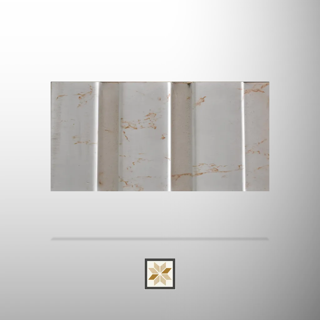 8x0.33 feet | 12 mm White Marble louvers (suitable for Bedroom, Hotel, Kitchen, Living Room, Office, Restaurant) | LV-22946