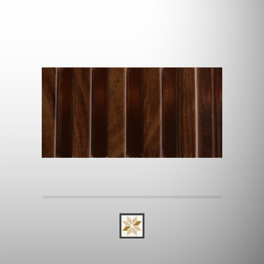 8x0.33 feet | 12 mm Brown Wood louvers (suitable for Bedroom, Hotel, Kitchen, Living Room, Office, Restaurant) | LV-22959