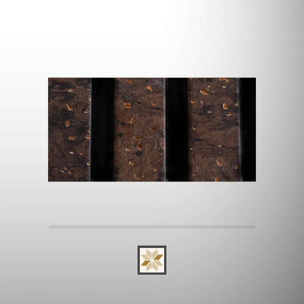 8x0.33 feet | 12 mm Brown Terrazzo louvers (suitable for Bedroom, Hotel, Kitchen, Living Room, Office, Restaurant) | LV-22970