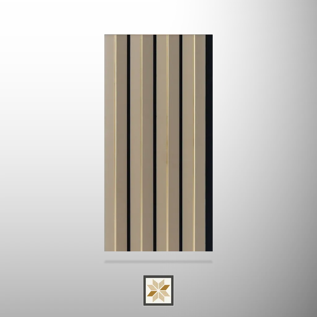 8x0.39 feet | 12 mm Beige louvers (suitable for Bedroom, Hotel, Living Room, Office, Restaurant, TV Cabinet) | LV-22978