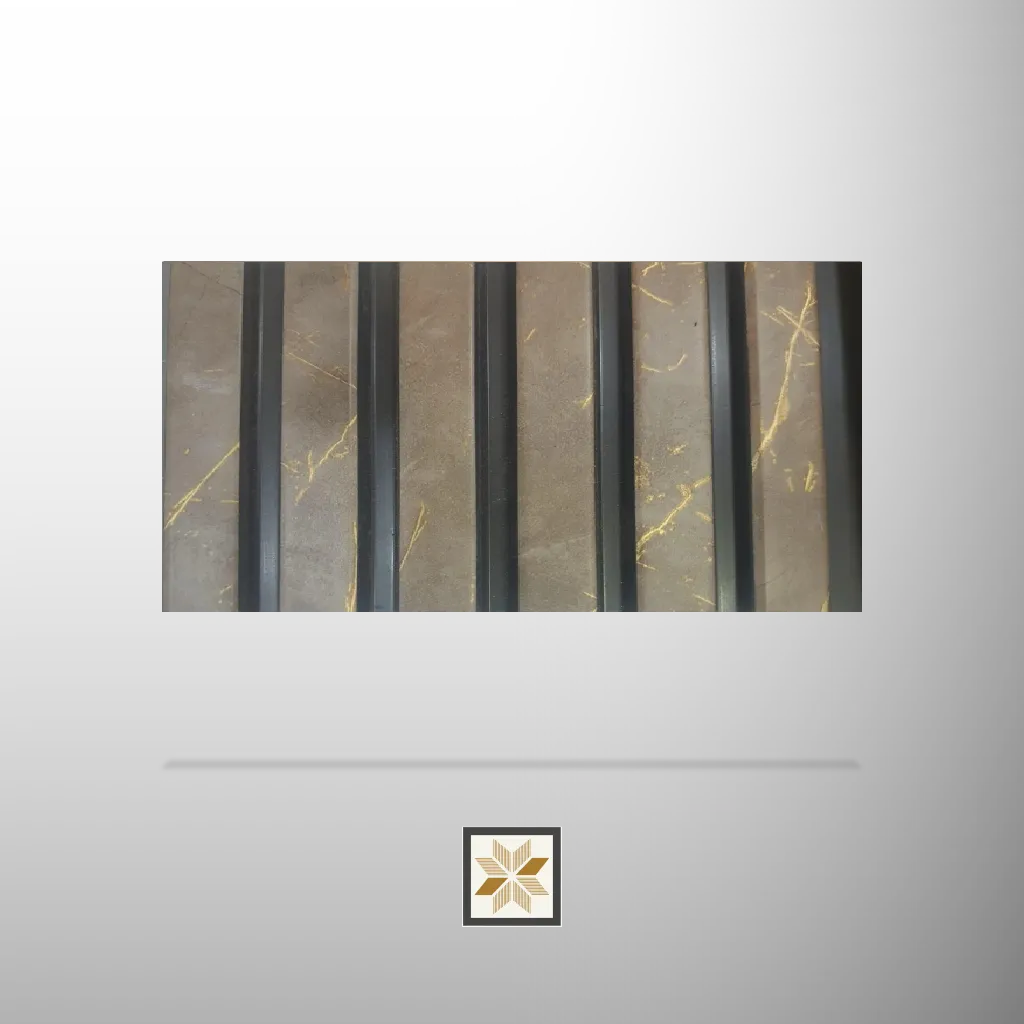 8x0.33 feet | 12 mm Brown Marble louvers (suitable for Bedroom, Hotel, Kitchen, Living Room, Office, Restaurant) | LV-22979