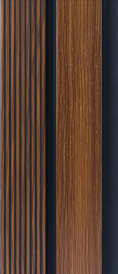 8x0.39 feet | 12 mm Brown Wood louvers (suitable for Bedroom, Hotel, Living Room, Office, Restaurant, TV Cabinet) | LV-23000