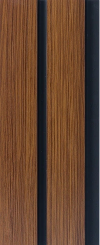8x0.39 feet | 12 mm Brown Wood louvers (suitable for Bedroom, Hotel, Living Room, Office, Restaurant, TV Cabinet) | LV-23003