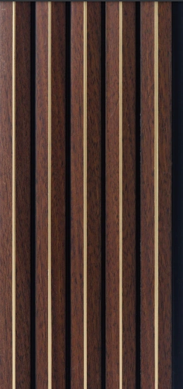 8x0.39 feet | 12 mm Brown Wood louvers (suitable for Bedroom, Hotel, Living Room, Office, Restaurant, TV Cabinet) | LV-23006
