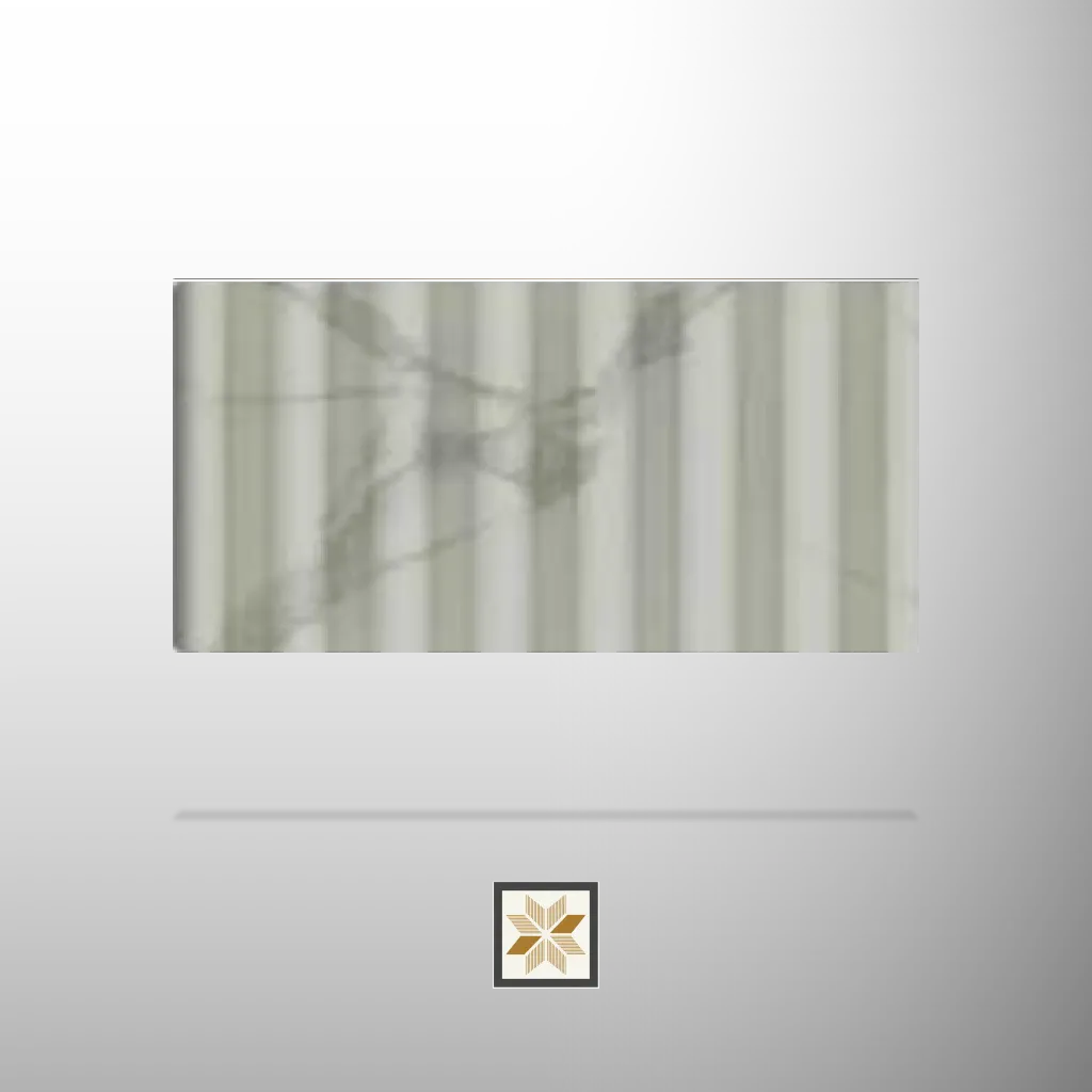 10x0.7 feet | 20 mm White Marble louvers (suitable for Bedroom, Hotel, Kitchen, Living Room, Office, Restaurant) | LV-23256-C