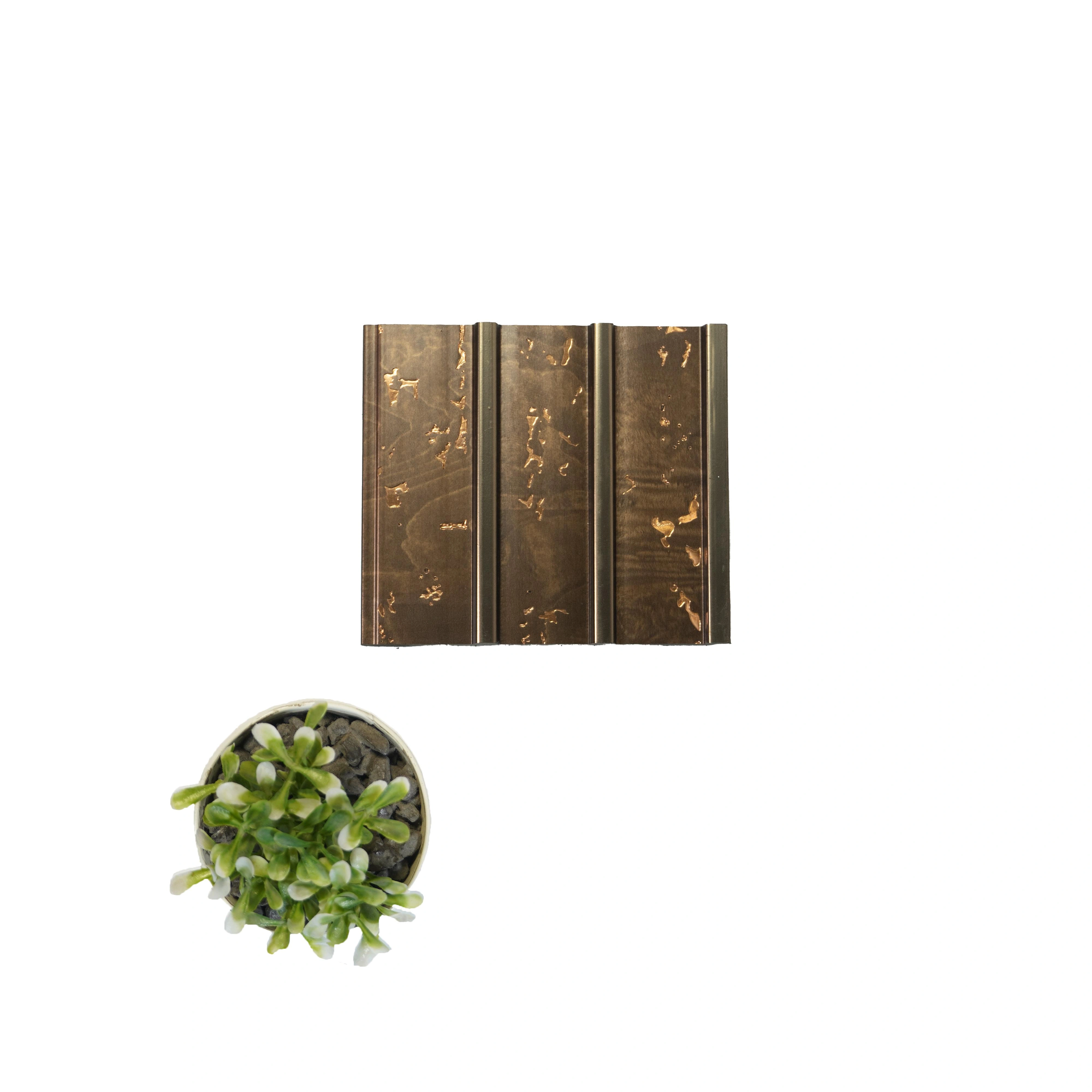 8x0.41 feet | 12 mm Brown louvers (suitable for Ceiling, Furniture) | LV-23036