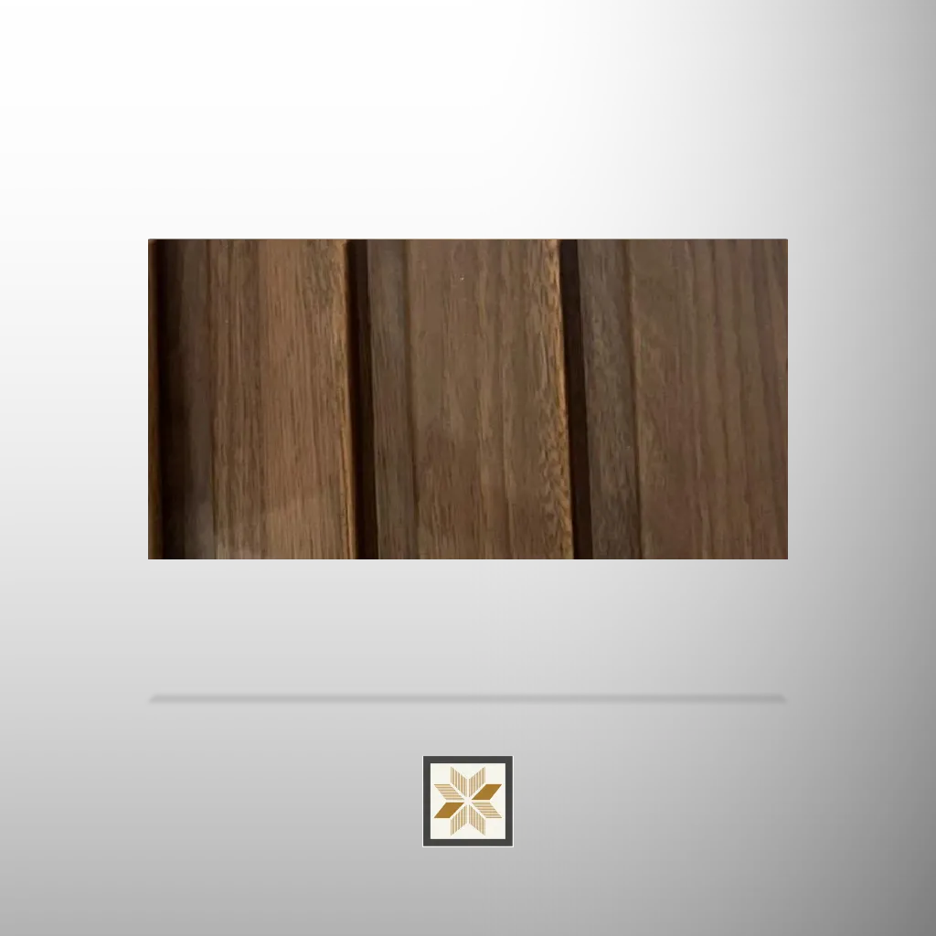 10x0.86 feet | 14 mm Brown Wood louvers (suitable for Bathroom, Bedroom, Hotel, Kitchen, Living Room, Office, Restaurant, TV Cabinet, Wardrobe) | LV-23053