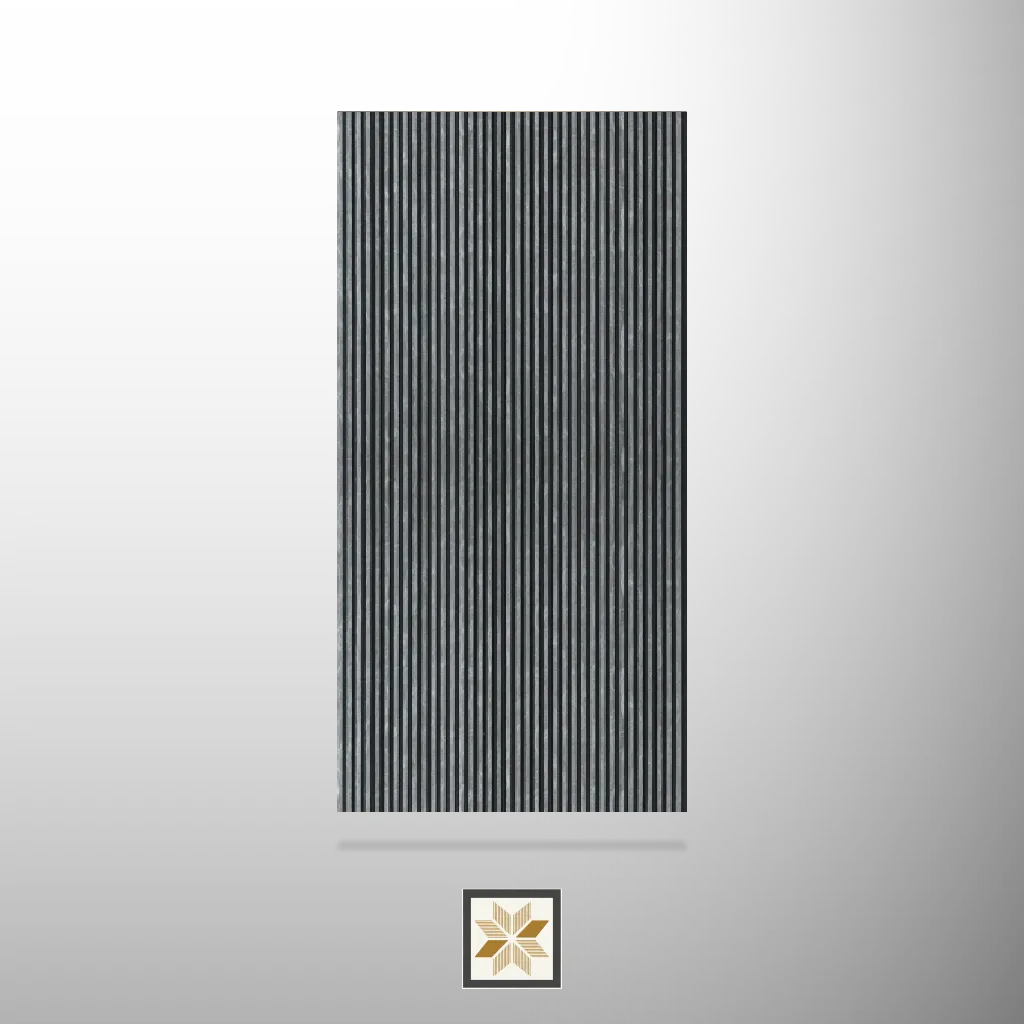 9.5x1 feet | 9 mm Grey Wood louvers (suitable for Bedroom, Hotel, Kitchen, Living Room, Office, Restaurant) | LV-23090