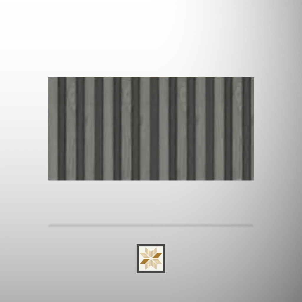 10x0.5 feet | 15 mm Grey Wood louvers (suitable for Bedroom, Hotel, Kitchen, Living Room, Office, Restaurant) | LV-23220-C