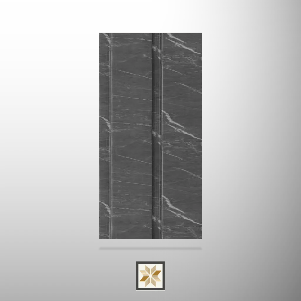 8x0.41 feet | Grey Wood louvers (suitable for Bedroom, Living Room, Office) | LV-23265