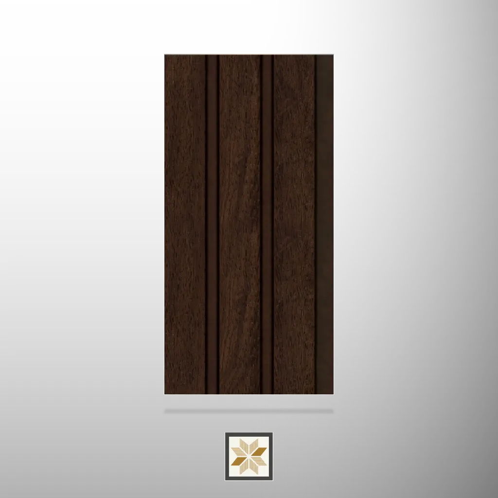 8x0.41 feet | 12 mm Brown Wood louvers (suitable for Bedroom, Hotel, Kitchen, Living Room, Office, Restaurant) | LV-23279