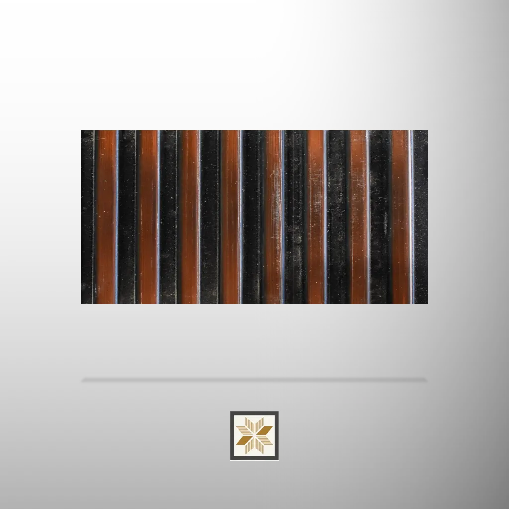 8x0.33 feet | 12 mm Brown Metallic louvers (suitable for Bedroom, Hotel, Kitchen, Living Room, Office, Restaurant) | LV-23313