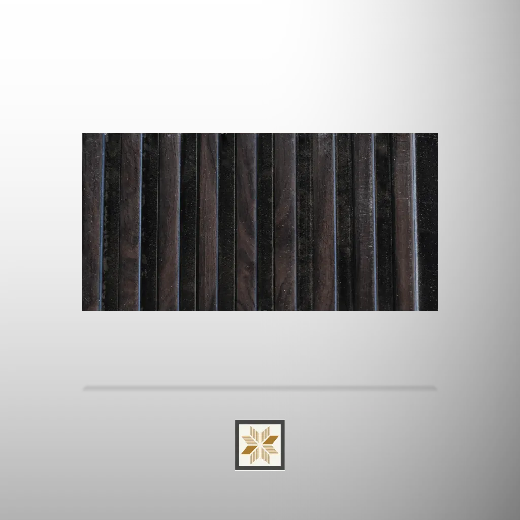 8x0.33 feet | 12 mm Brown Wood louvers (suitable for Bedroom, Hotel, Kitchen, Living Room, Office, Restaurant) | LV-23327