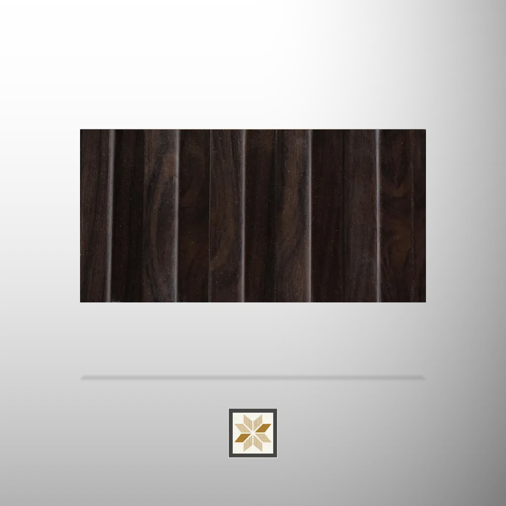 8x0.33 feet | 12 mm Brown Wood louvers (suitable for Bedroom, Hotel, Kitchen, Living Room, Office, Restaurant) | LV-23342