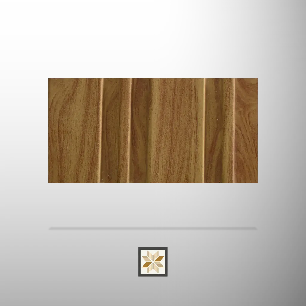 8x0.33 feet | 12 mm Brown Wood louvers (suitable for Bedroom, Hotel, Kitchen, Living Room, Office, Restaurant) | LV-23351