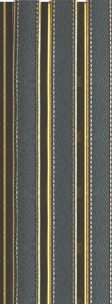 8x0.41 feet | 12 mm Black Leather louvers (suitable for Bedroom, Hotel, Kitchen, Living Room, Office, Restaurant) | LV-23420