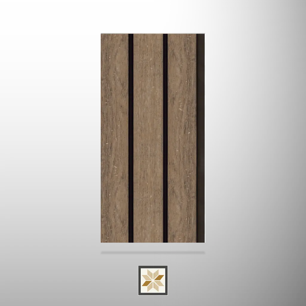8x0.41 feet | 12 mm Brown Wood louvers (suitable for Bedroom, Hotel, Kitchen, Living Room, Office, Restaurant) | LV-23428