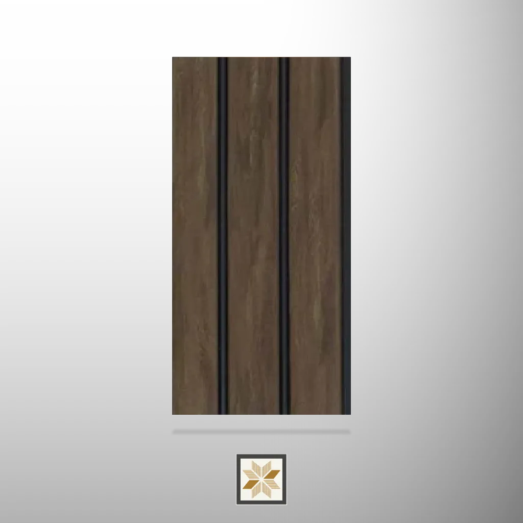 8x0.41 feet | 12 mm Brown Wood louvers (suitable for Bedroom, Hotel, Living Room, Office, Restaurant, TV Cabinet) | LV-23450