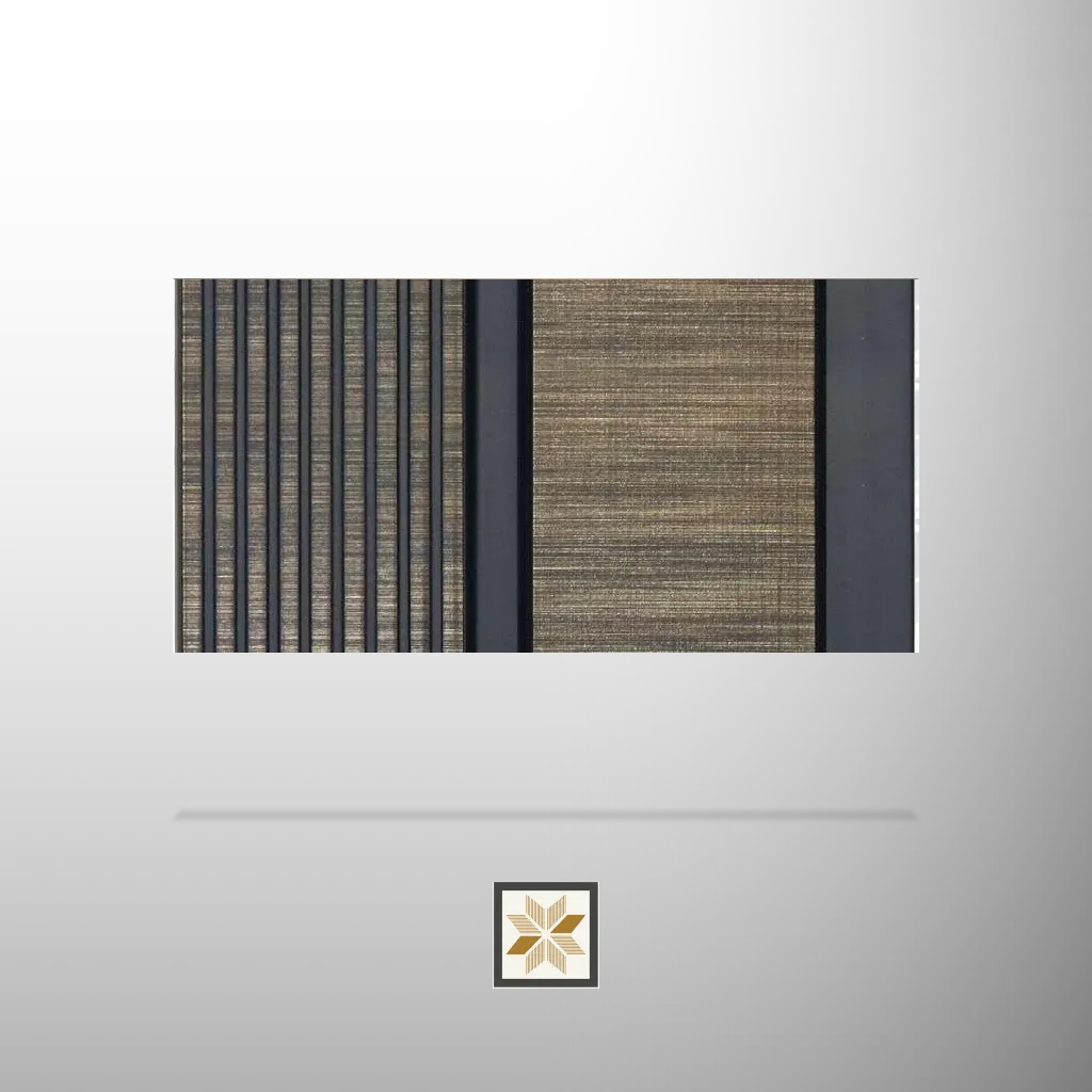 9.5x0.4 feet | 12 mm Brown Fabric louvers (suitable for Bedroom, Living Room, Office) | LV-23453