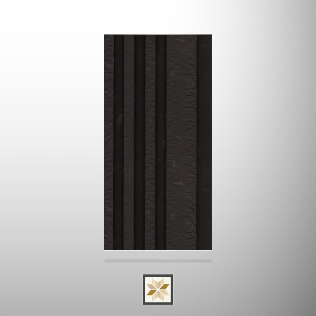 8x0.41 feet | 12 mm Brown Patterned louvers (suitable for Bedroom, Hotel, Kitchen, Living Room, Office, Restaurant) | LV-23466