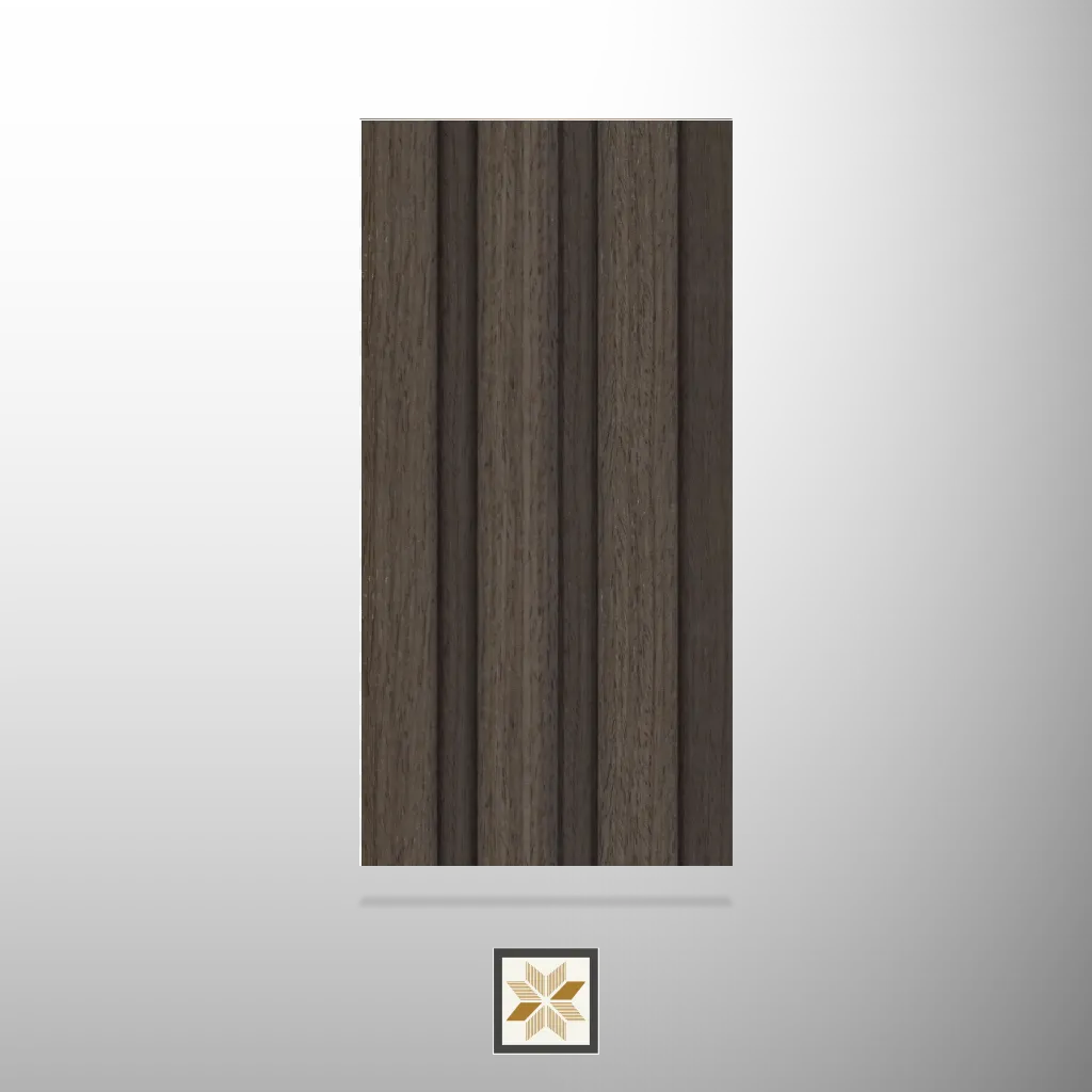 8x0.41 feet | 12 mm Brown Wood louvers (suitable for Bedroom, Hotel, Kitchen, Living Room, Office, Restaurant) | LV-23474