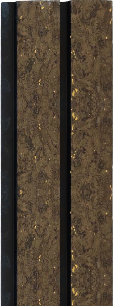 8x0.41 feet | 12 mm Brown Stone louvers (suitable for Bedroom, Hotel, Kitchen, Living Room, Office, Restaurant) | LV-23491