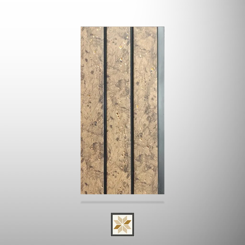 9.2x0.41 feet | 12 mm Brown Stone louvers (suitable for Bedroom, Hotel, Kitchen, Living Room, Office, Restaurant, Wardrobe) | LV-23501