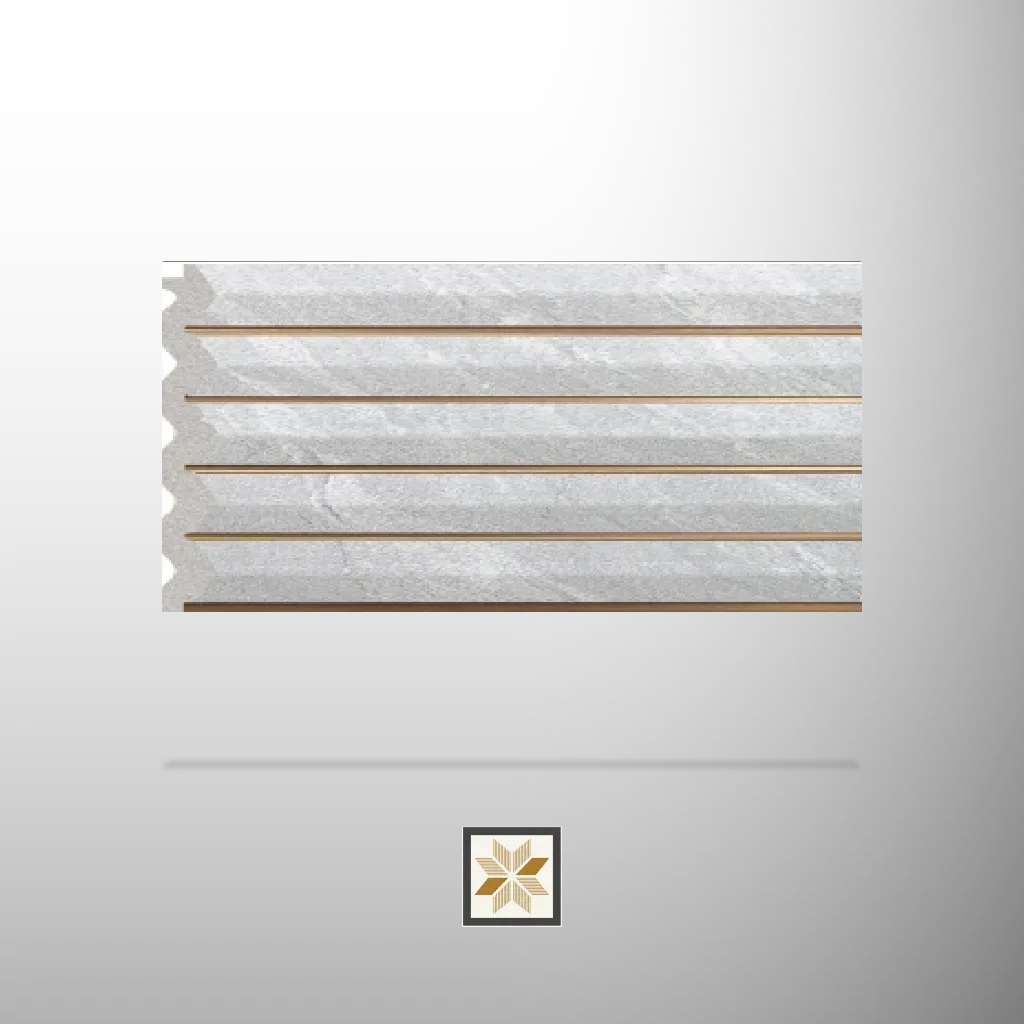 8x0.65 feet | 12 mm Grey Stone louvers (suitable for Bathroom, Bedroom, Hotel, Kitchen, Living Room, Office, Restaurant) | LV-23710-F