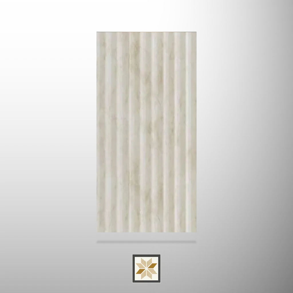 9.5x0.41 feet | 12 mm White Marble louvers (suitable for Bathroom, Bedroom, Hotel, Kitchen, Living Room, Office, Restaurant, TV Cabinet, Wardrobe) | LV-23523