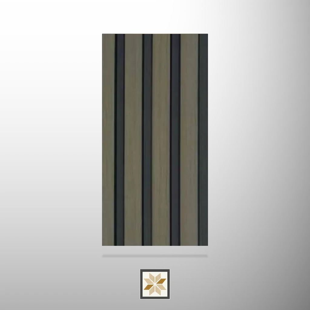 8x0.41 feet | 12 mm Brown Wood louvers (suitable for Bedroom, Hotel, Living Room, Office, Restaurant, TV Cabinet) | LV-23526