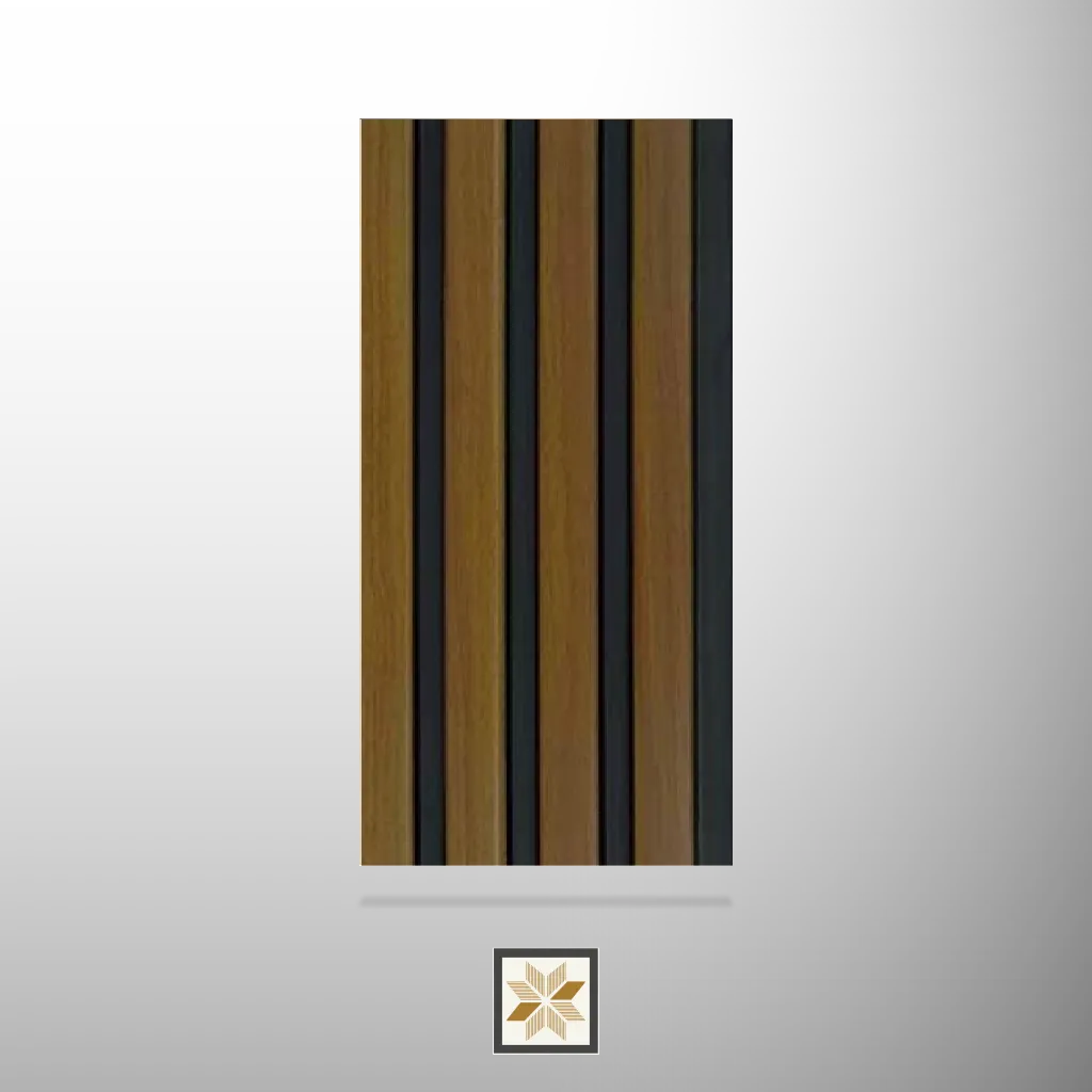 8x0.41 feet | 12 mm Brown Wood louvers (suitable for Bedroom, Hotel, Living Room, Office, Restaurant, TV Cabinet) | LV-23537