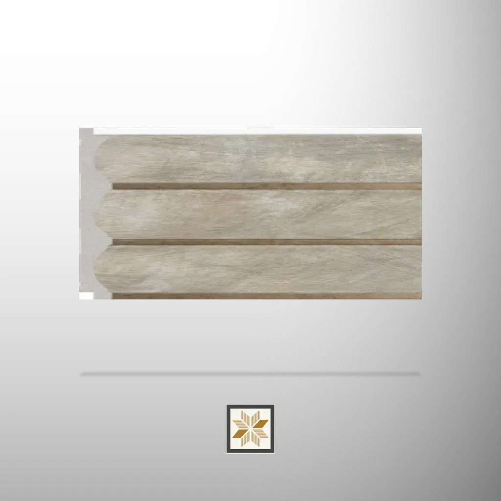 8x0.49 feet | 12 mm Beige Stone louvers (suitable for Bathroom, Bedroom, Hotel, Kitchen, Living Room, Office, Restaurant) | LV-23682-D